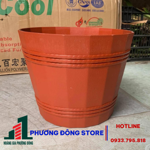 Chậu thùng gỗ 